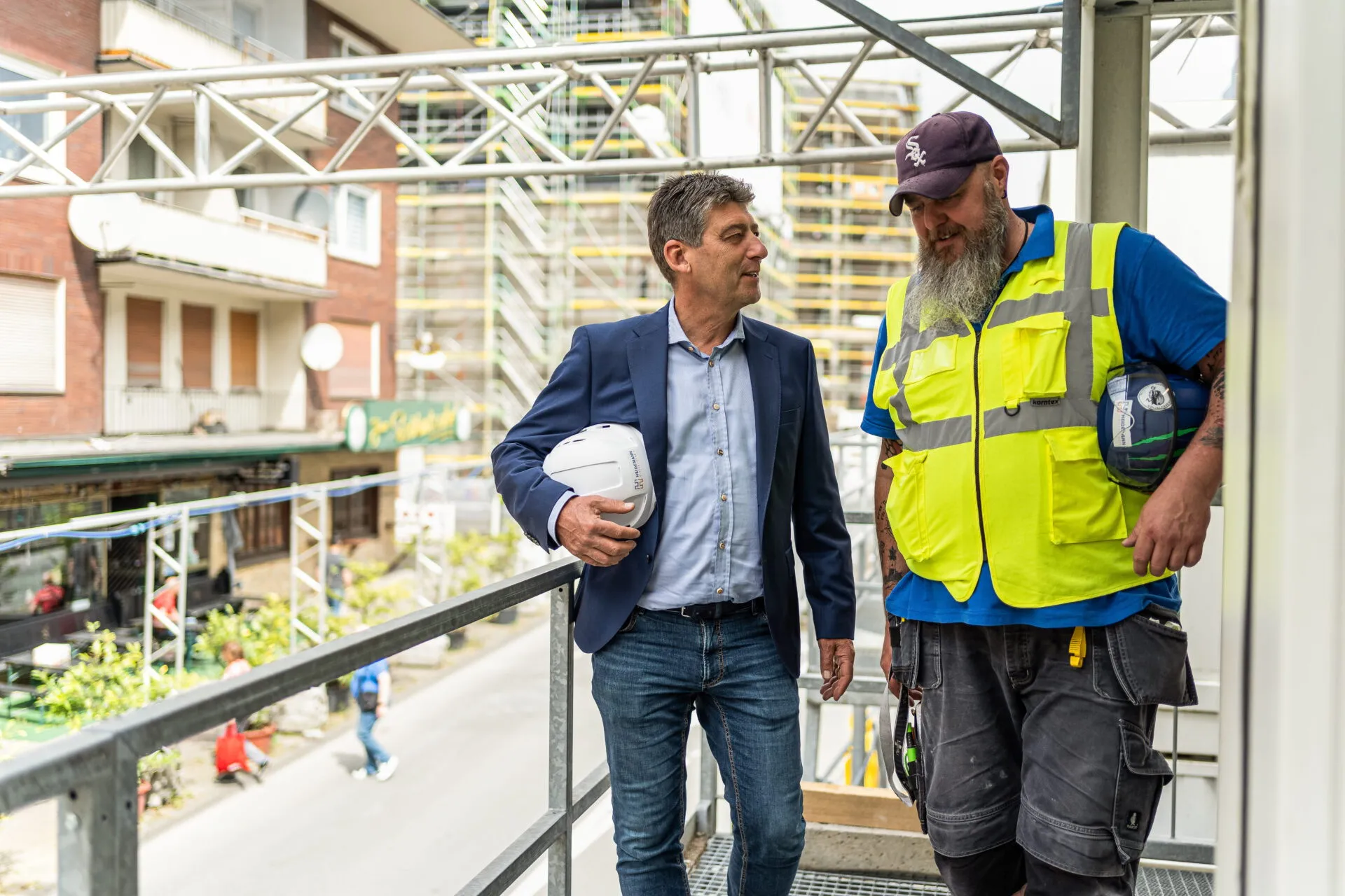 Bauleitung auf einer Baustelle von Heidemann in Schwerte