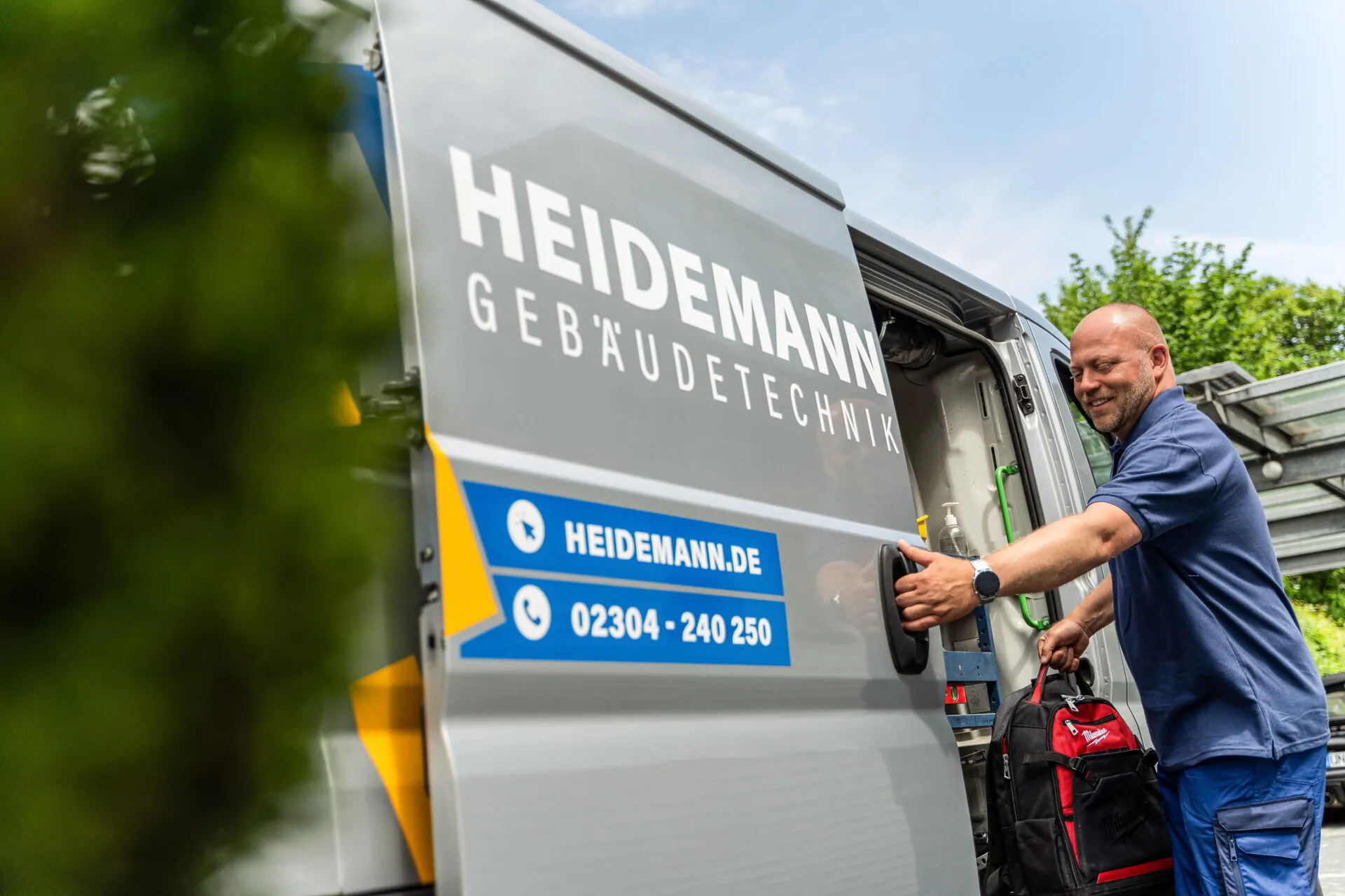 Servicefahrzeug des Heidemann Kundendienstes in Schwerte